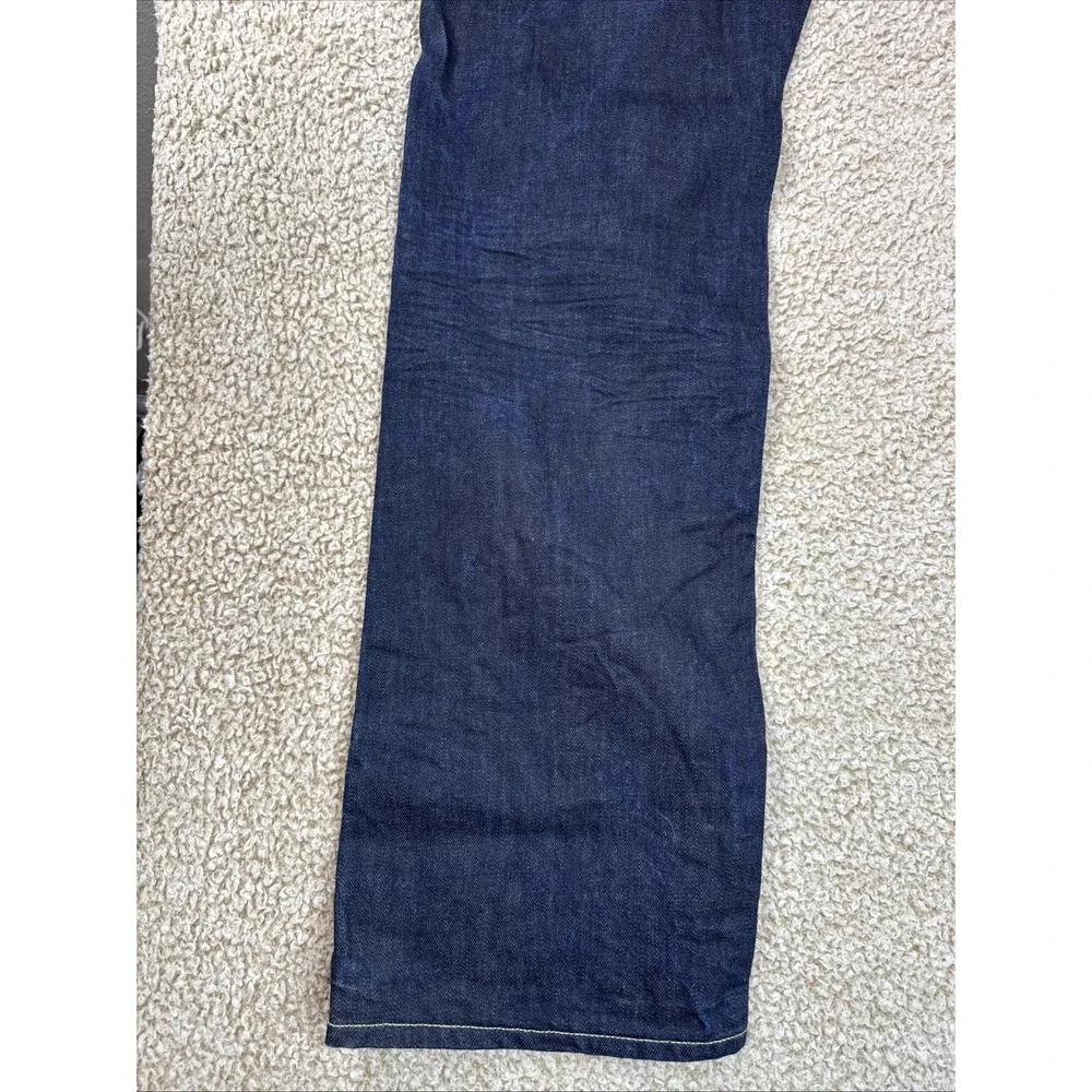 Vintage Polo Ralph Lauren Jeans Mens 34x34 Blue Straight Denim 15941 Button Fly